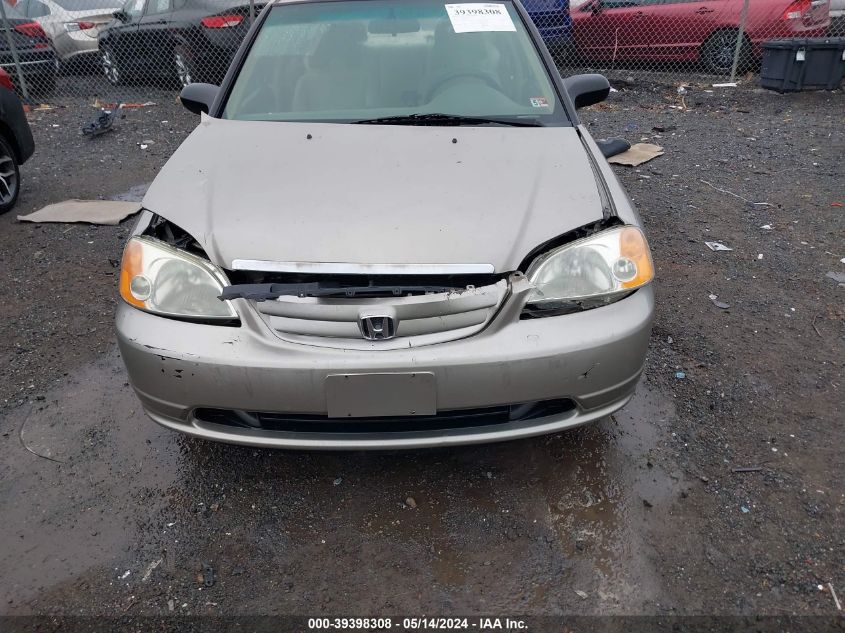 2003 Honda Civic Lx VIN: 2HGES15633H535327 Lot: 39398308