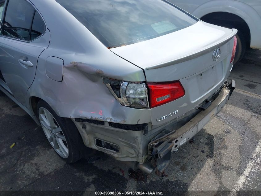 2007 Lexus Is 250 VIN: JTHBK262375039491 Lot: 39398336
