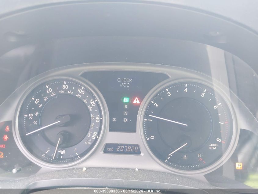 2007 Lexus Is 250 VIN: JTHBK262375039491 Lot: 39398336