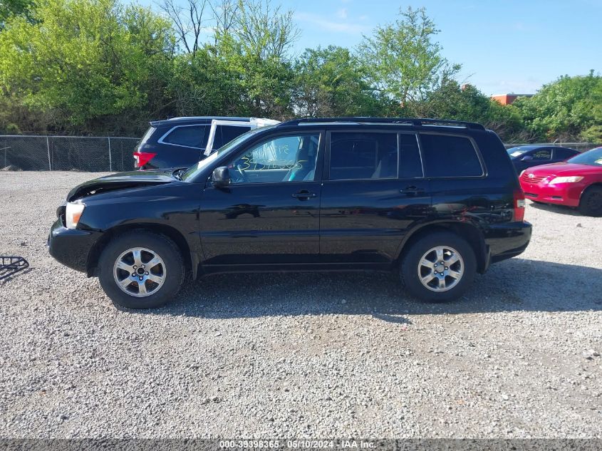 2005 Toyota Highlander V6 VIN: JTEDP21A050086896 Lot: 39398365