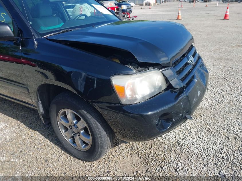 2005 Toyota Highlander V6 VIN: JTEDP21A050086896 Lot: 39398365