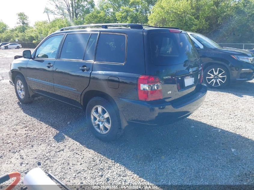 2005 Toyota Highlander V6 VIN: JTEDP21A050086896 Lot: 39398365