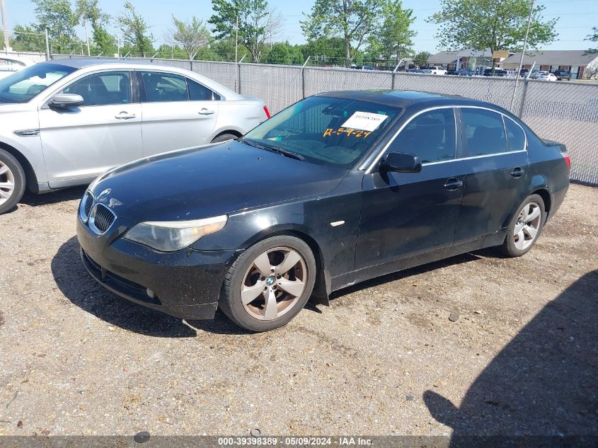 2007 BMW 530I VIN: WBANE73557CM54130 Lot: 39398389