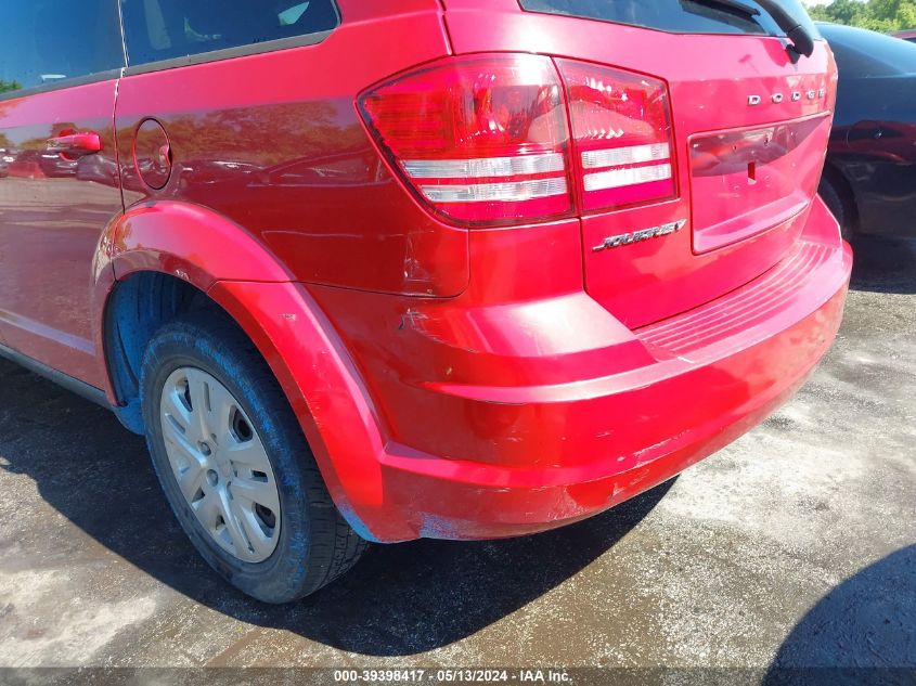 2016 Dodge Journey Se VIN: 3C4PDCAB2GT166585 Lot: 39398417