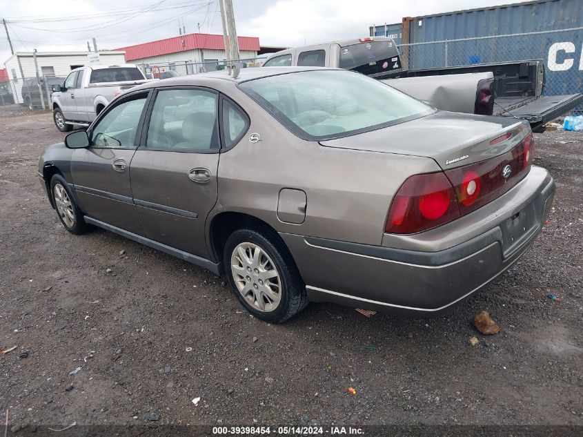 2003 Chevrolet Impala VIN: 2G1WF52E439212305 Lot: 39398454