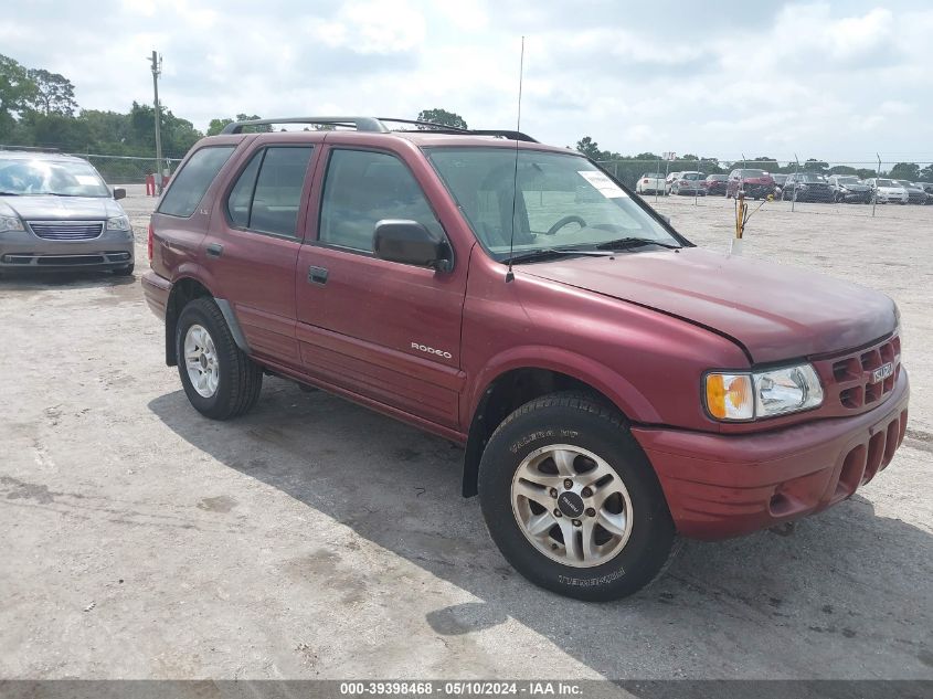 2002 Isuzu Rodeo Ls 3.2L V6/Lse 3.2L V6/S 3.2L V6 VIN: 4S2CK58W124320599 Lot: 39398468