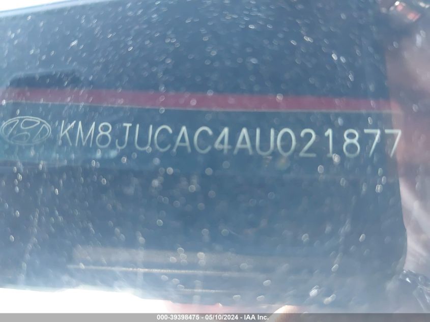 2010 Hyundai Tucson Gls VIN: KM8JUCAC4AU021877 Lot: 39398475