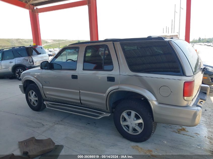 2000 Oldsmobile Bravada VIN: 1GHDT13W8Y2299665 Lot: 39398519