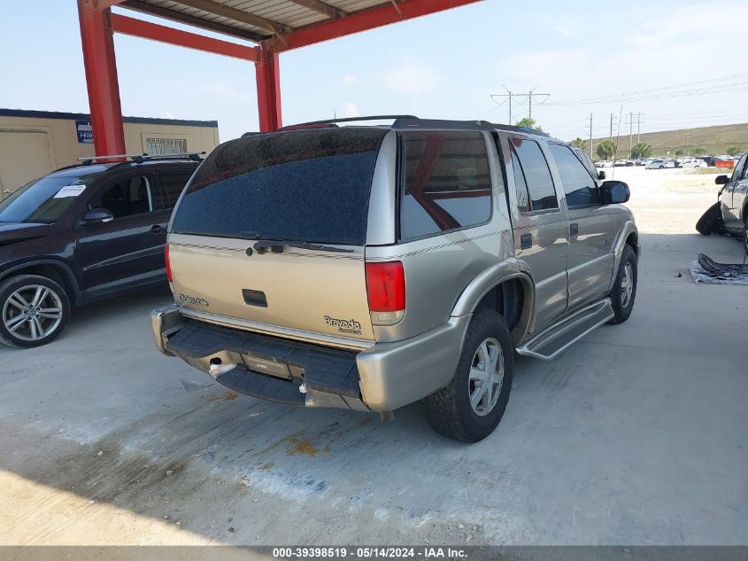 2000 Oldsmobile Bravada VIN: 1GHDT13W8Y2299665 Lot: 39398519