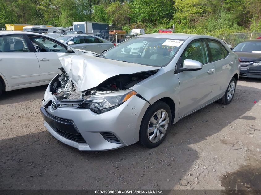 2016 Toyota Corolla Le VIN: 2T1BURHE6GC485214 Lot: 39398588