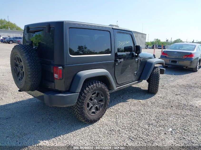 2014 Jeep Wrangler Willys Wheeler VIN: 1C4AJWAG3EL262942 Lot: 39398610