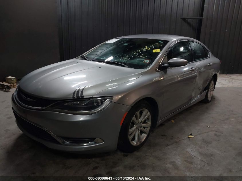 2015 Chrysler 200 Limited VIN: 1C3CCCAB8FN692059 Lot: 39398643