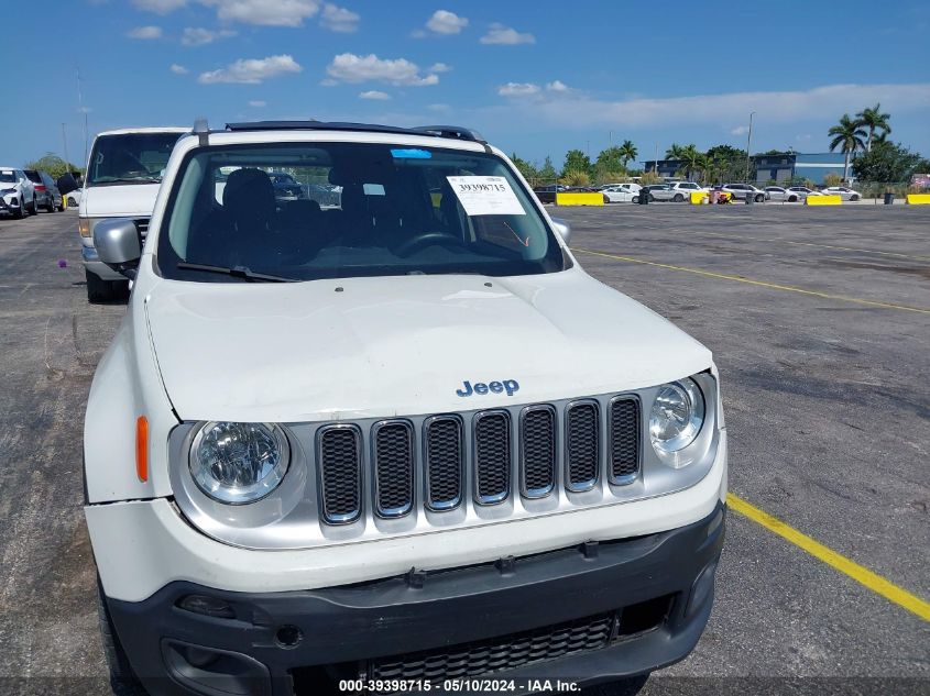 2017 Jeep Renegade Limited Fwd VIN: ZACCJADB5HPG10719 Lot: 39398715