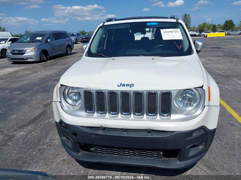 2017 Jeep Renegade Limited Fwd VIN: ZACCJADB5HPG10719 Lot: 39398715