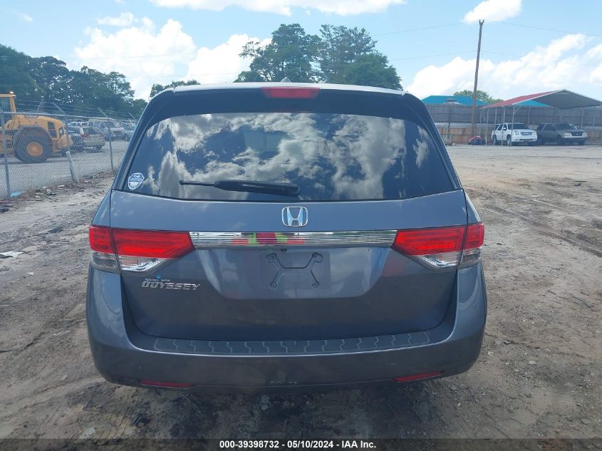 2016 Honda Odyssey Ex-L VIN: 5FNRL5H69GB136224 Lot: 39398732