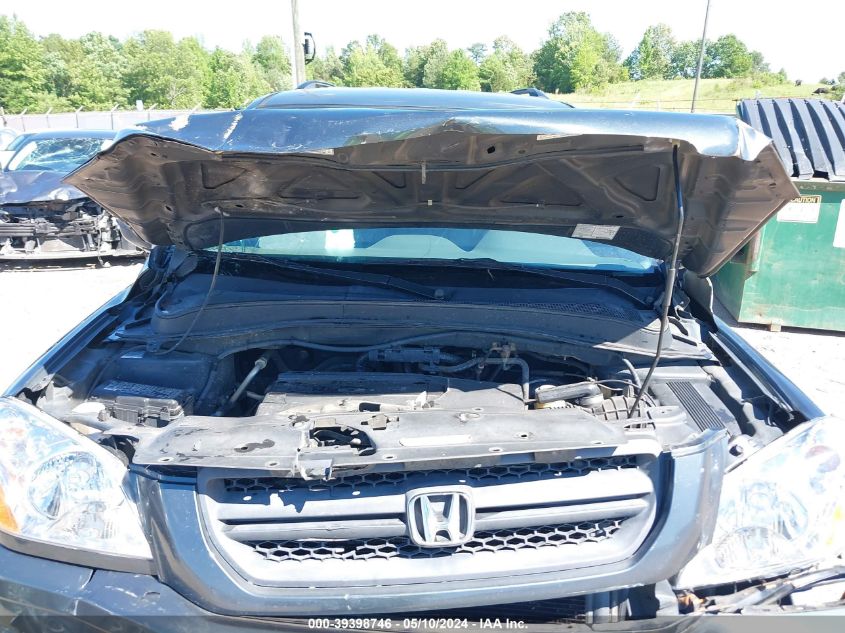 2004 Honda Pilot Ex-L VIN: 5FNYF18574B005081 Lot: 39398746