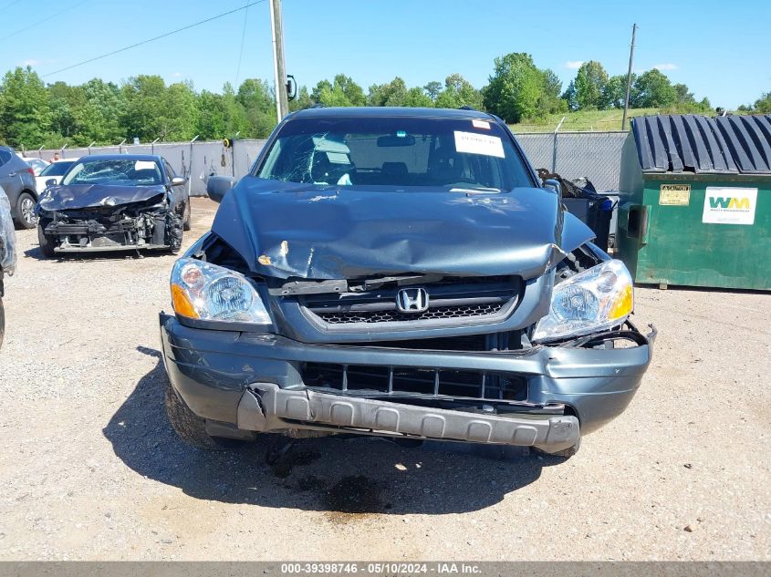 2004 Honda Pilot Ex-L VIN: 5FNYF18574B005081 Lot: 39398746