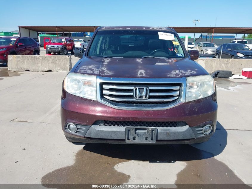 2012 Honda Pilot Ex-L VIN: 5FNYF3H59CB028629 Lot: 39398755