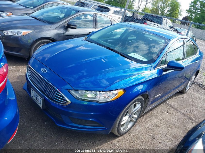 2018 Ford Fusion Hybrid S VIN: 3FA6P0UU7JR122493 Lot: 39398763