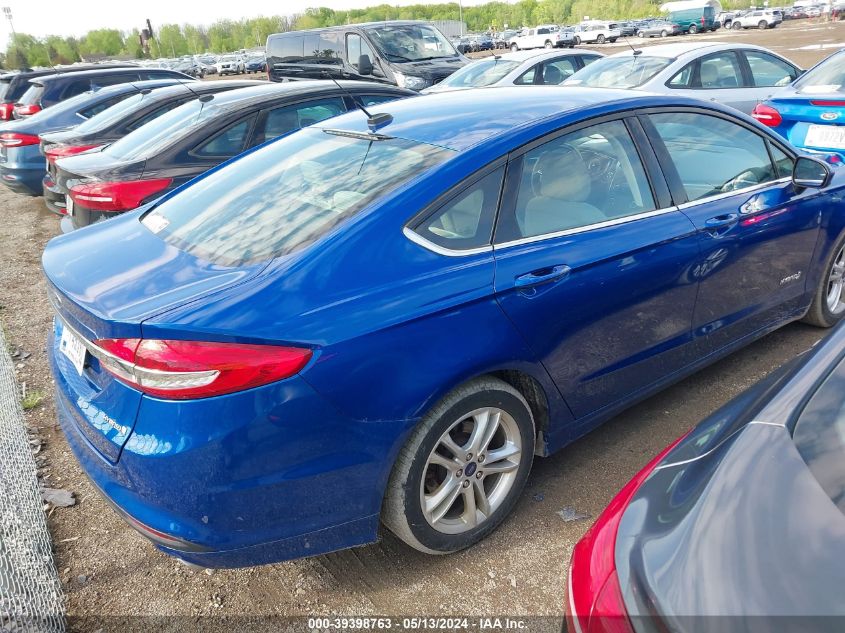 2018 Ford Fusion Hybrid S VIN: 3FA6P0UU7JR122493 Lot: 39398763