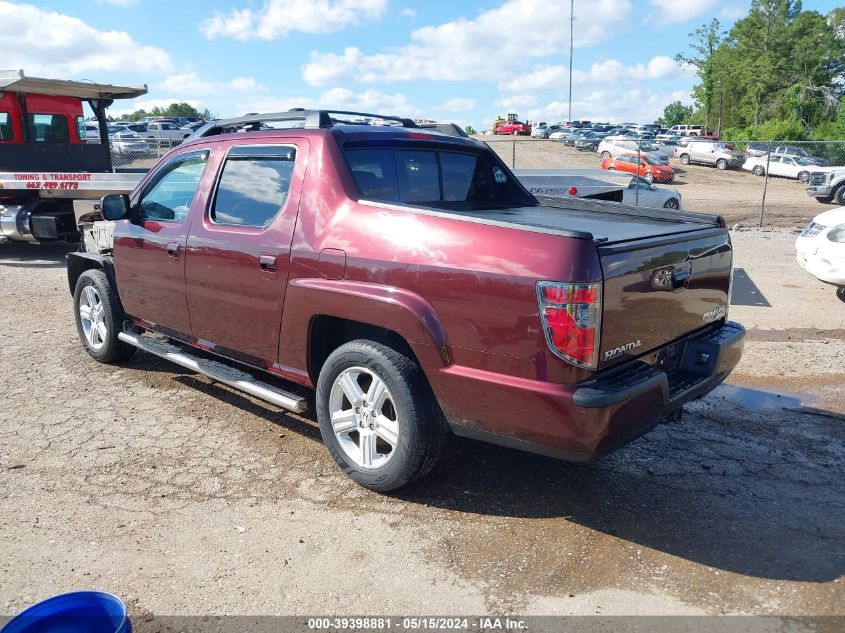 2012 Honda Ridgeline Rtl VIN: 5FPYK1F56CB457804 Lot: 39398881