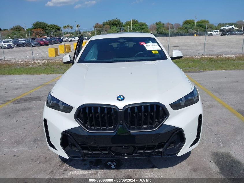 2024 BMW X6 xDrive40I VIN: 5UX33EX06R9U74291 Lot: 39398888