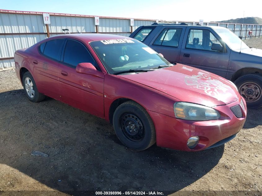 2006 Pontiac Grand Prix VIN: 2G2WP552661206485 Lot: 39398996