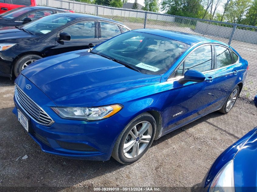 2018 Ford Fusion Hybrid S VIN: 3FA6P0UU0JR122495 Lot: 39399010