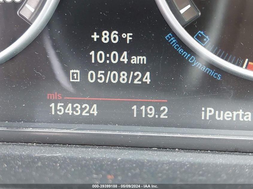 2013 BMW 528I VIN: WBAXG5C59DDY35864 Lot: 39399188