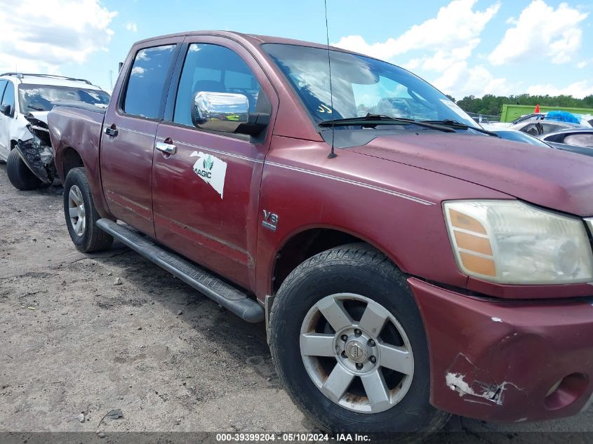 2004 Nissan Titan Le VIN: 1N6AA07A14N522612 Lot: 39399204