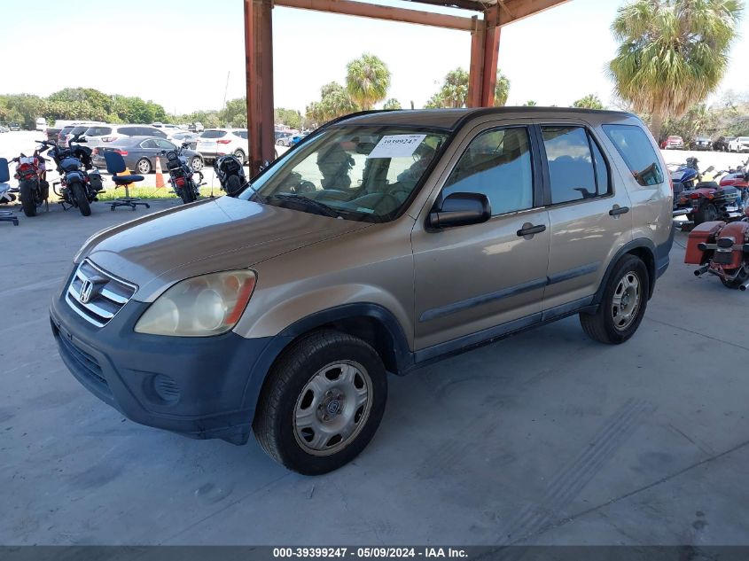 2005 Honda Cr-V Lx VIN: SHSRD68535U303970 Lot: 39399247