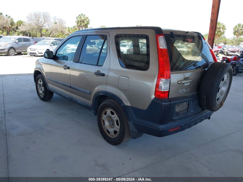 2005 Honda Cr-V Lx VIN: SHSRD68535U303970 Lot: 39399247