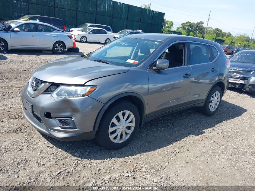 2016 Nissan Rogue S/Sl/Sv VIN: KNMAT2MV8GP652637 Lot: 39399303