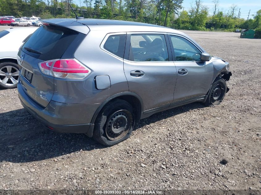 2016 Nissan Rogue S/Sl/Sv VIN: KNMAT2MV8GP652637 Lot: 39399303