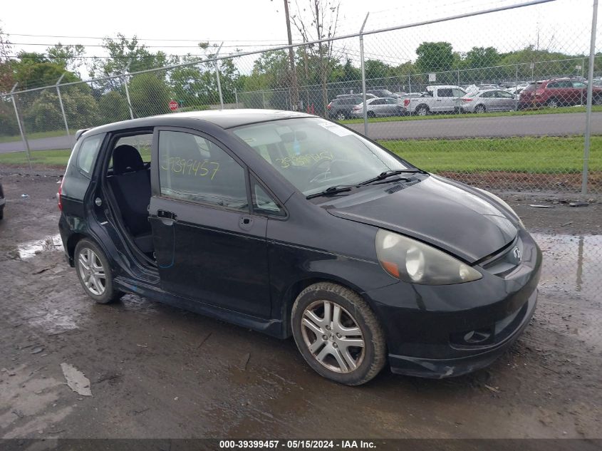 2007 Honda Fit Sport VIN: JHMGD38677S050114 Lot: 39399457