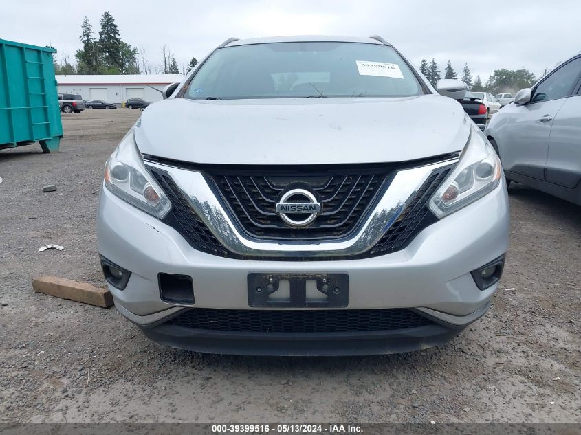 2016 Nissan Murano Sv VIN: 5N1AZ2MH2GN126262 Lot: 39399516