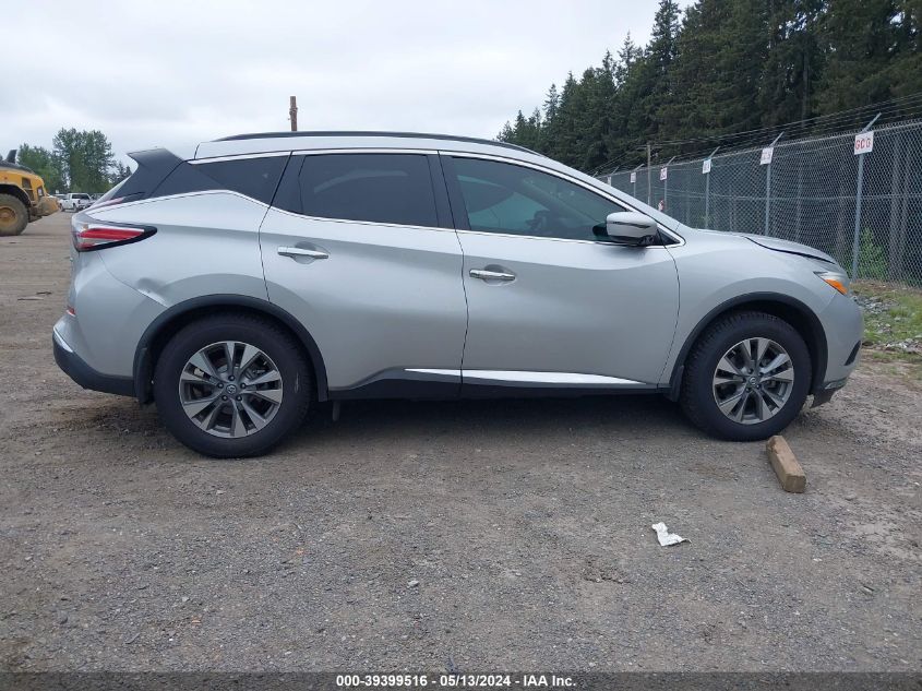 2016 Nissan Murano Sv VIN: 5N1AZ2MH2GN126262 Lot: 39399516