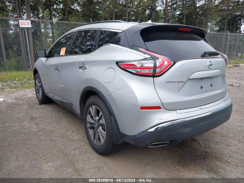 2016 Nissan Murano Sv VIN: 5N1AZ2MH2GN126262 Lot: 39399516