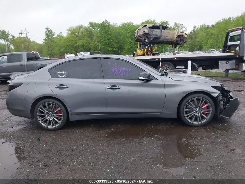 2019 Infiniti Q50 3.0T Red Sport 400 VIN: JN1FV7AR1KM800645 Lot: 39399523