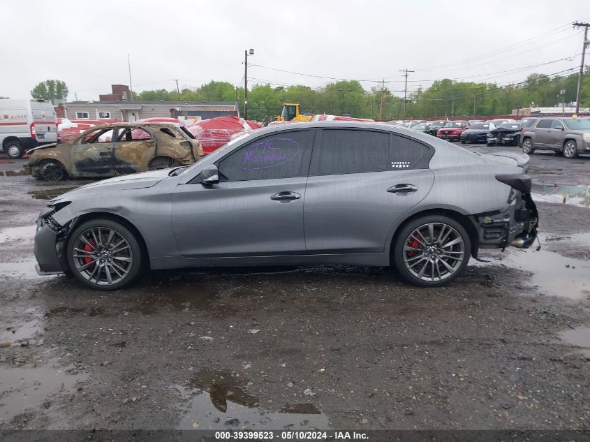 2019 Infiniti Q50 3.0T Red Sport 400 VIN: JN1FV7AR1KM800645 Lot: 39399523