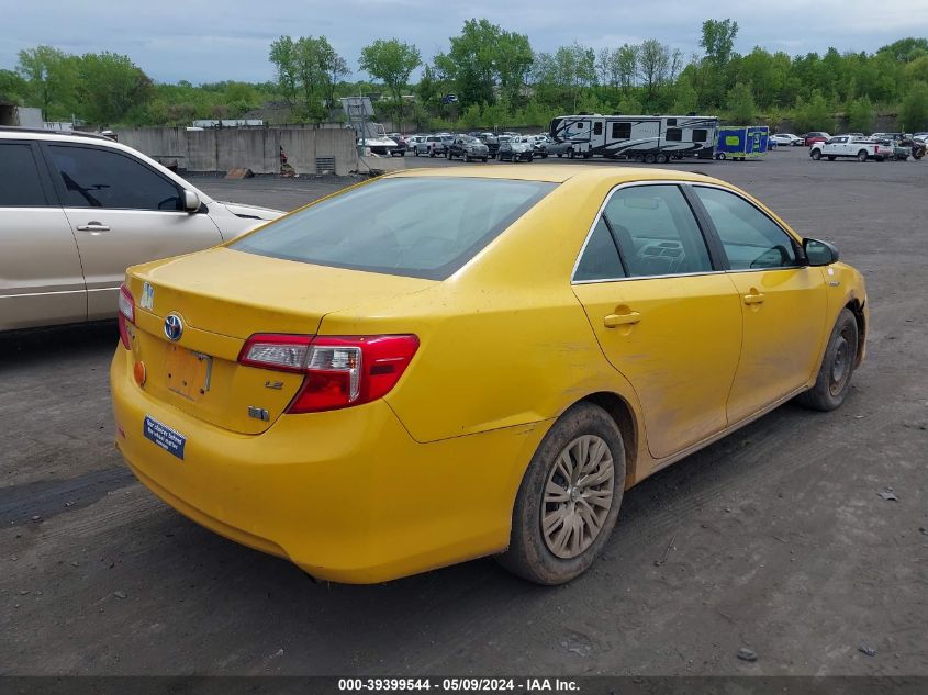 2014 Toyota Camry Hybrid Le VIN: 4T1BD1FK7EU135337 Lot: 39399544