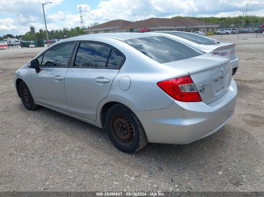 2012 Honda Civic Lx VIN: 19XFB2F54CE089134 Lot: 39399557