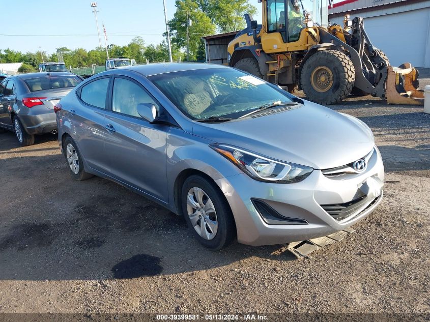 2016 Hyundai Elantra Se VIN: 5NPDH4AE7GH770835 Lot: 39399581