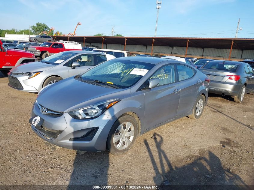 2016 Hyundai Elantra Se VIN: 5NPDH4AE7GH770835 Lot: 39399581