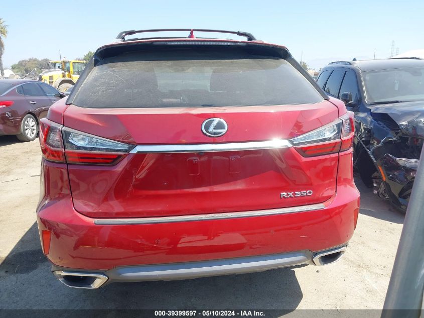 2016 Lexus Rx 350 VIN: 2T2BZMCA5GC002414 Lot: 39399597