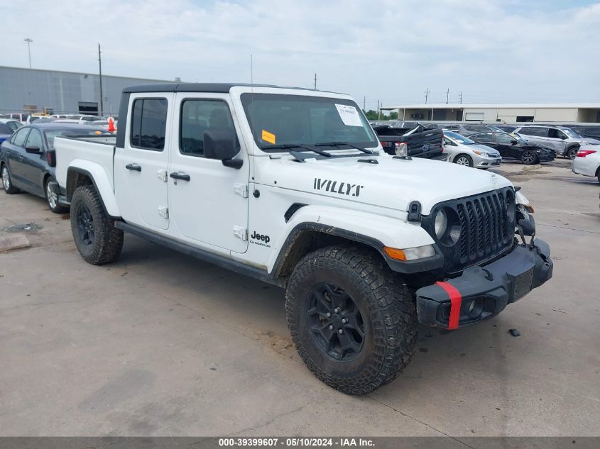 2022 Jeep Gladiator Willys Sport 4X4 VIN: 1C6HJTAG0NL151754 Lot: 39399607