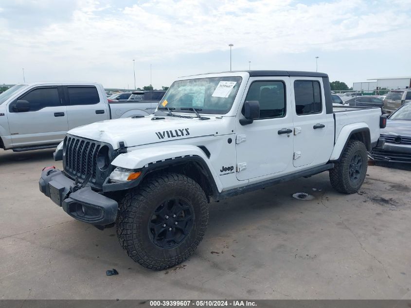 2022 Jeep Gladiator Willys Sport 4X4 VIN: 1C6HJTAG0NL151754 Lot: 39399607