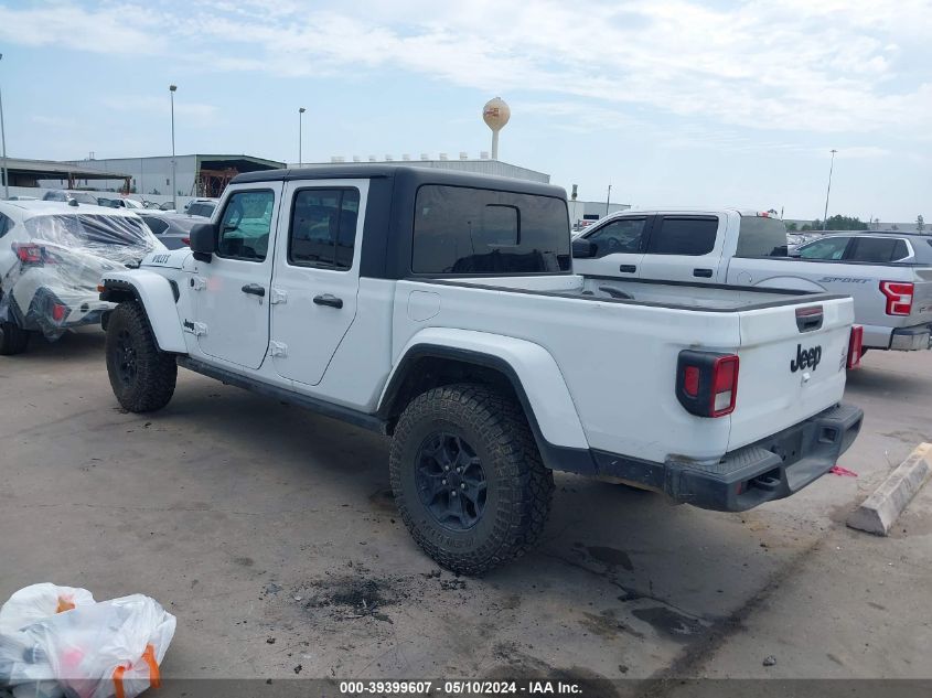 2022 Jeep Gladiator Willys Sport 4X4 VIN: 1C6HJTAG0NL151754 Lot: 39399607