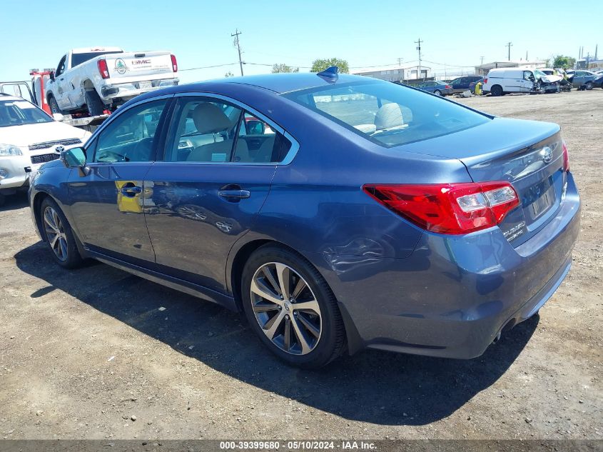 2017 Subaru Legacy 2.5I Limited VIN: 4S3BNAN65H3041344 Lot: 39399680