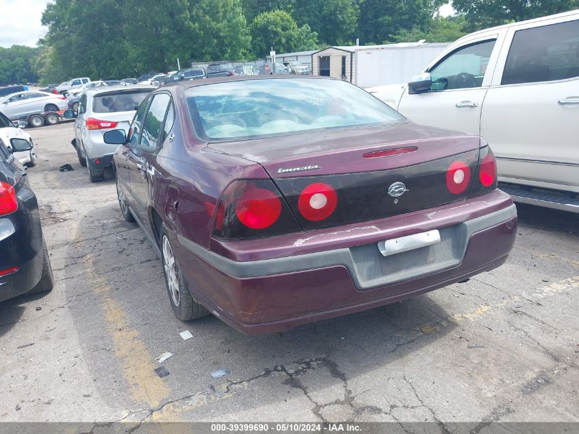 2004 Chevrolet Impala VIN: 2G1WF52E049358699 Lot: 39399690